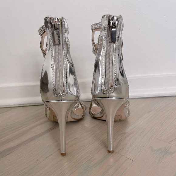 Silver Rhinestone Aldo Heels Size 7 (runs large, they fit for normally size 7.5) - Picture 4 of 6